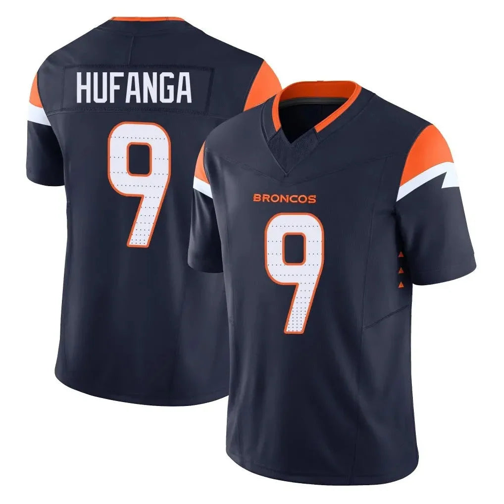 D.Broncos #9 Talanoa Hufanga Navy F.U.S.E. Limited Stitched Football Jersey