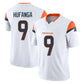 D.Broncos #9 Talanoa Hufanga White Vapor F.U.S.E. Limited Stitched Football Jersey