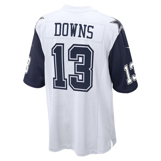 D.Cowboys #13 Caleb Downs White Alternate Game American Football Jerseys
