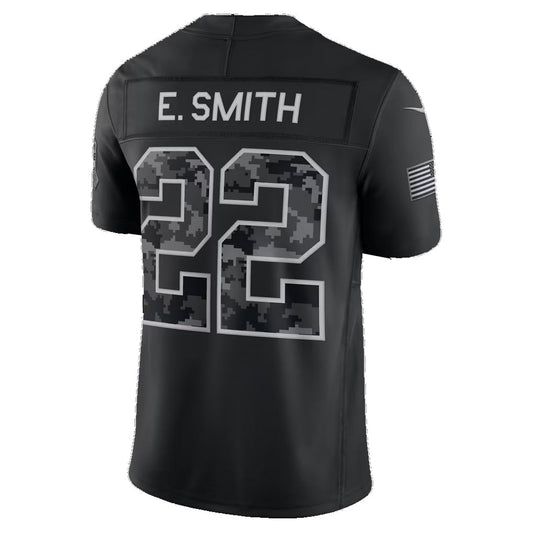D.Cowboys #22 Emmitt Smith Black 2026 Salute to Service Retired Player Stitched Limited Football Jersey