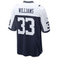 D.Cowboys #33 Javonte Williams Navy Alternate Game American Football Jersey