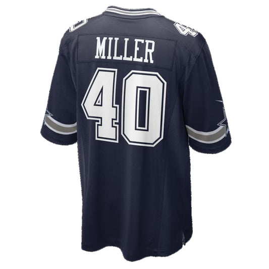 D.Cowboys #40 Von Miller Navy Game Football Jersey