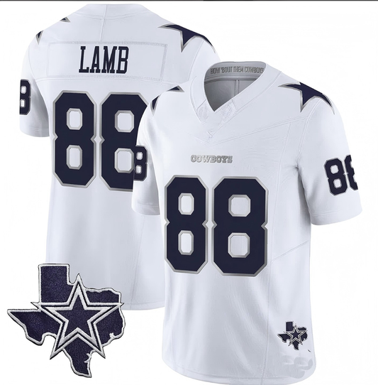 D.Cowboys #88 CeeDee Lamb Vapor F.U.S.E. White Jerseys