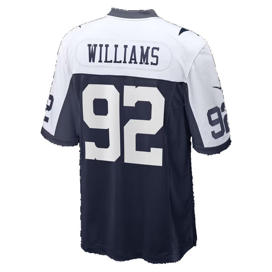 D.Cowboys #92 Quinnen Williams Navy Game Football Jersey