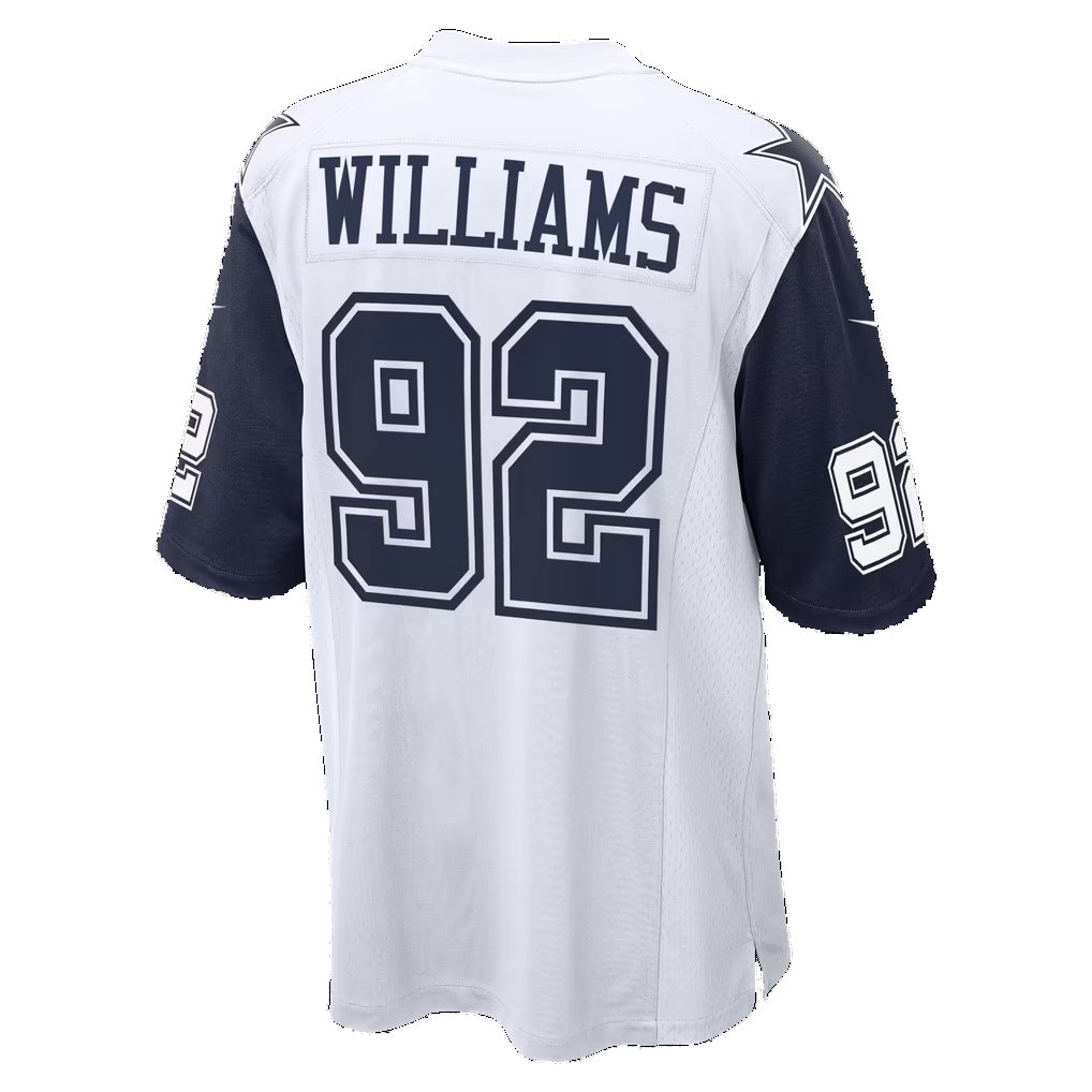 D.Cowboys #92 Quinnen Williams White Game Football Jersey