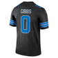 D.Lions #0 Jahmyr Gibbs Black 2nd Alternate Legend American Football Jerseys