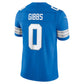 D.Lions #0 Jahmyr Gibbs Blue Team Vapor F.U.S.E. Stitched Limited Football Jersey