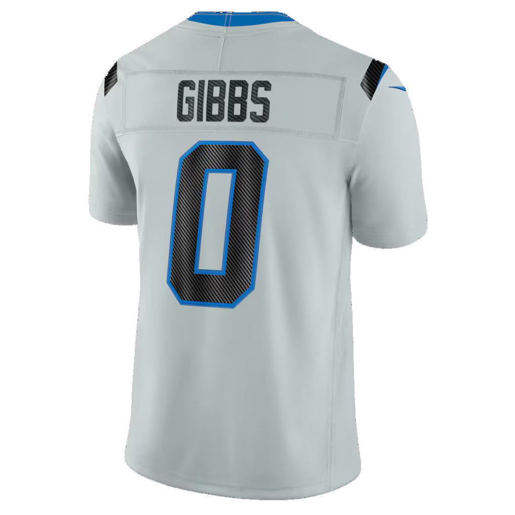 D.Lions #0 Jahmyr Gibbs Silver 2026 Rivalries Collection Stitched Limited Football Jersey