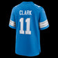 D.Lions #11 Damone Clark Blue Team Game American Football Jersey