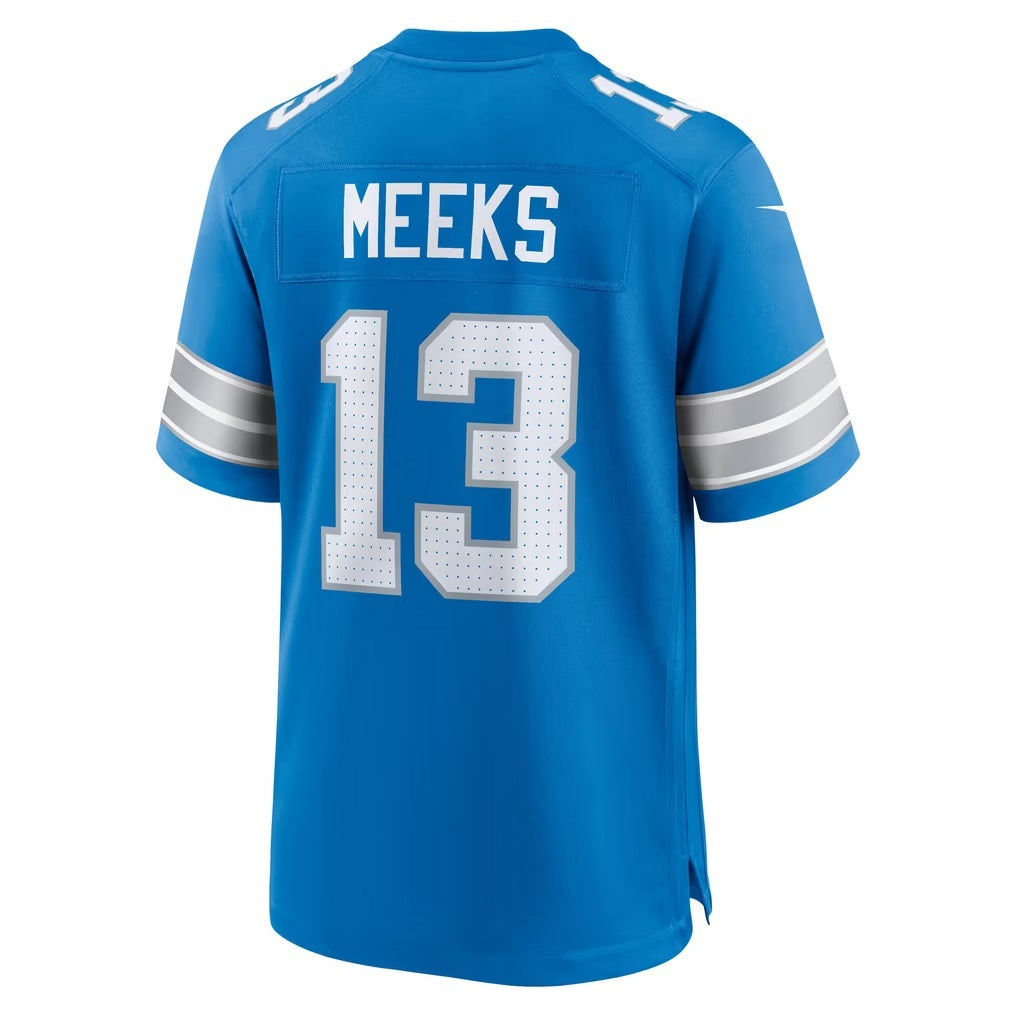 D.Lions #13 Jackson Meeks Blue Team Game Football Jersey