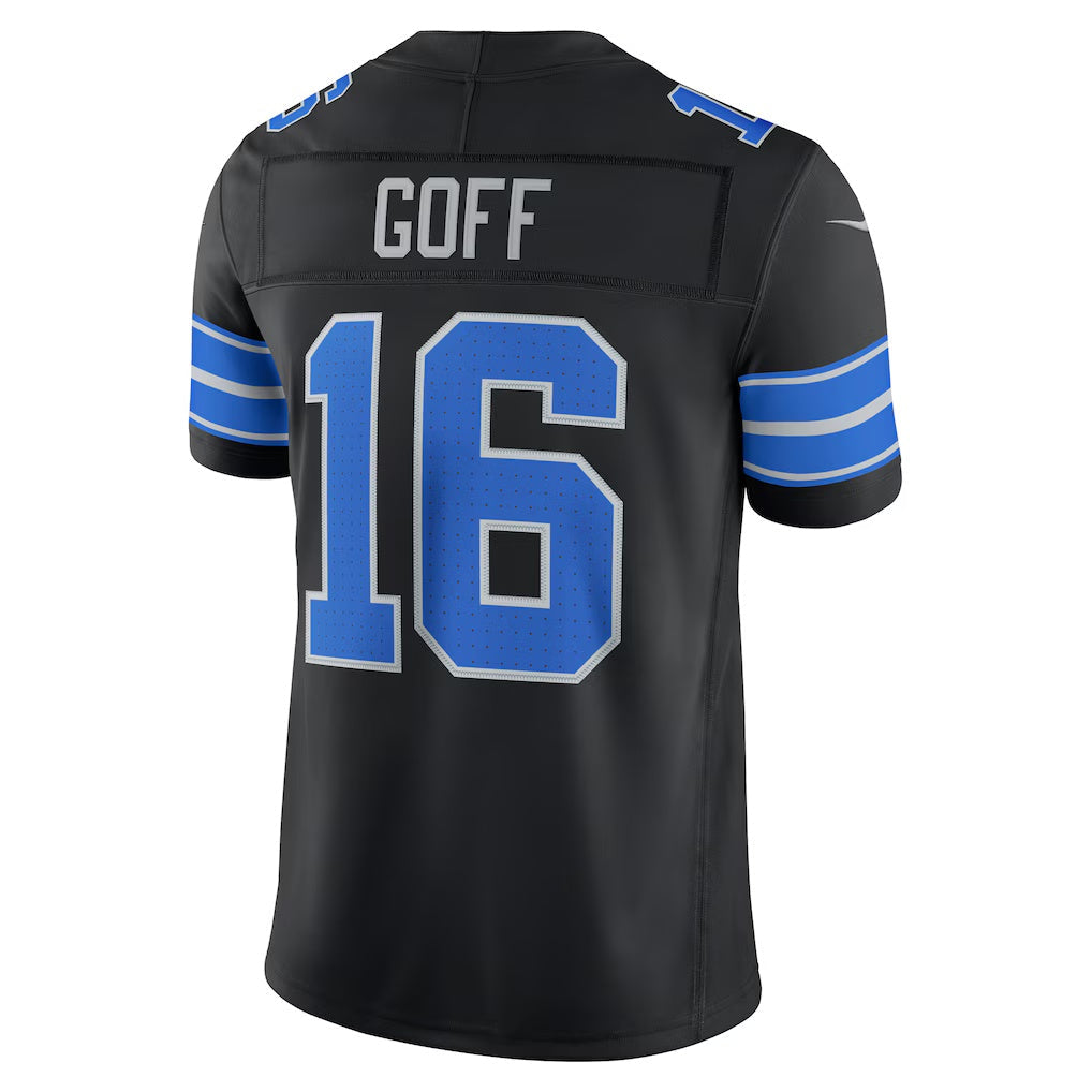 D.Lions #16 Jared Goff  Black Alternate Vapor F.U.S.E. Stitched Limited Football Jersey