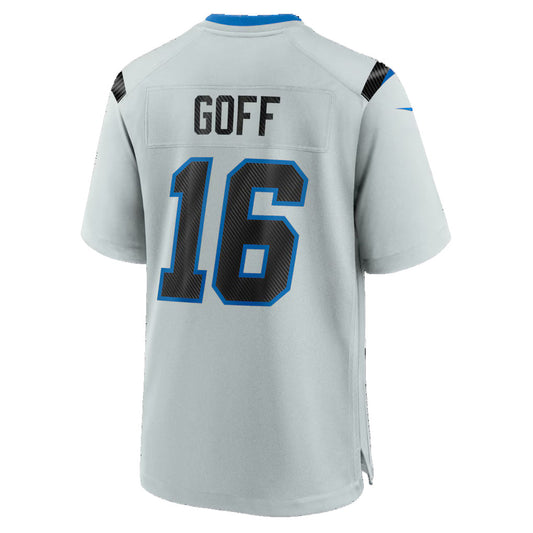 D.Lions #16 Jared Goff Silver 2026 Rivalries Collection Game Football Jersey