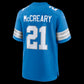 D.Lions #21 Roger McCreary Blue Team Game American Football Jersey