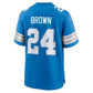 D.Lions #24 Aamaris Brown Blue Team Game Football Jersey