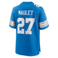 D.Lions #27 Arthur Maulet Blue Team Game American Football Jersey
