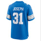 D.Lions #31 Kerby Joseph Blue Game American Football Jerseys