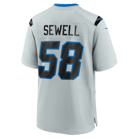 D.Lions #58 Penei Sewell Silver 2026 Rivalries Collection Game Football Jersey