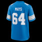 D.Lions #64 Cade Mays Blue Team Game American Football Jersey
