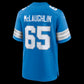 D.Lions #65 Seth McLaughlin Blue Team Game American Football Jersey