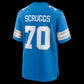 D.Lions #70 Juice Scruggs Blue Team Game American Football Jersey