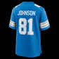 D.Lions #81 Calvin Johnson Blue Team Retired Game American Football Jersey