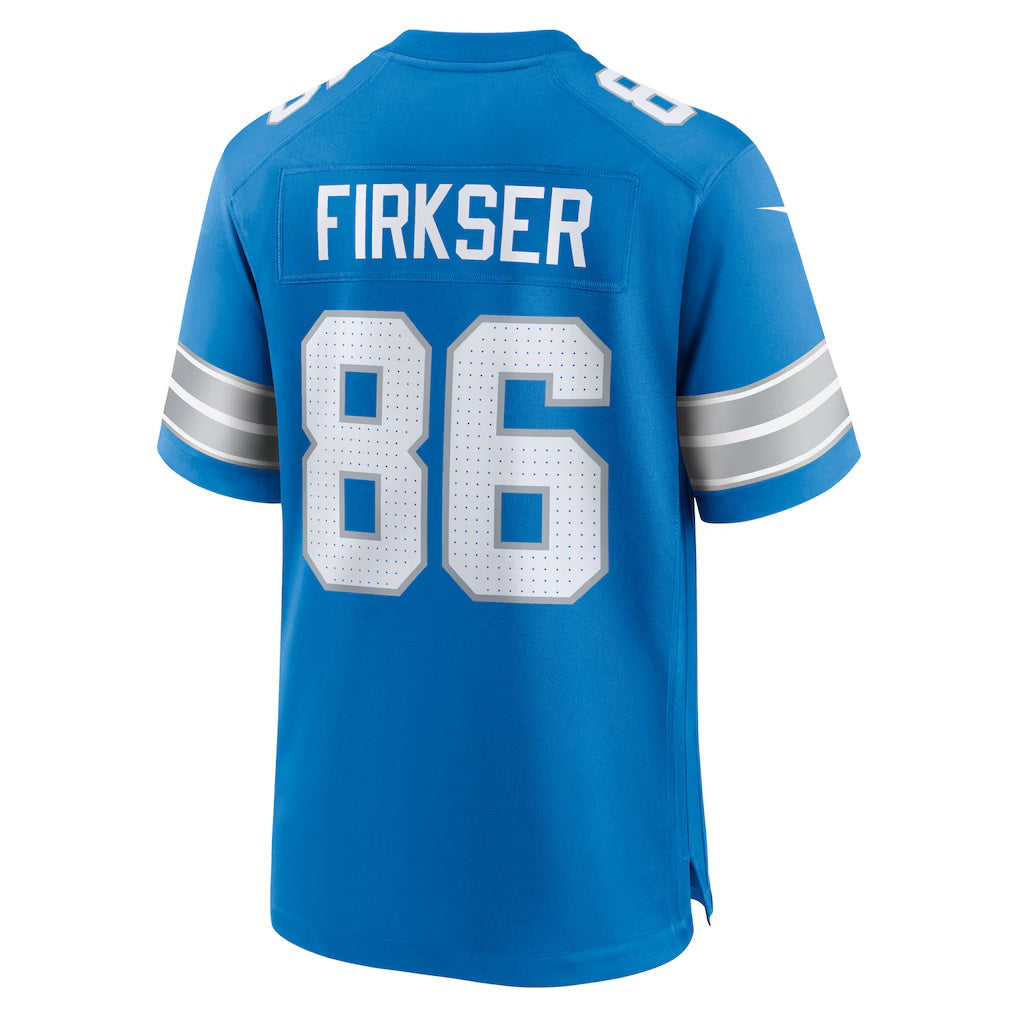 D.Lions #86 Anthony Firkser Blue Team Game American Football Jersey