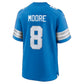 D.Lions #8 Derrick Moore Blue Team Game Football Jersey