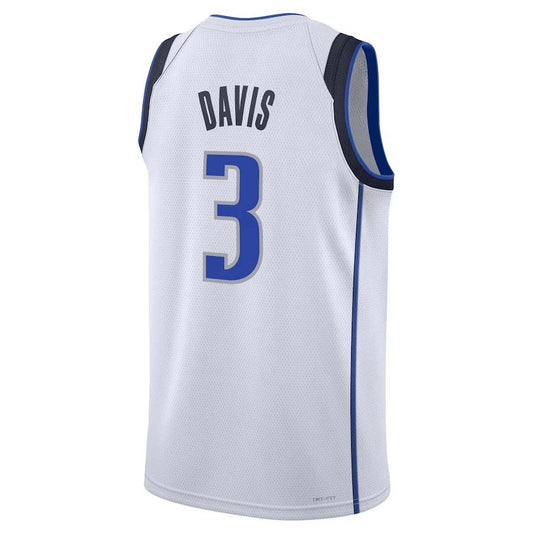 D.Mavericks #3 Anthony Davis Association Edition Swingman Jersey - White - Unisex Stitched American Basketball Jersey