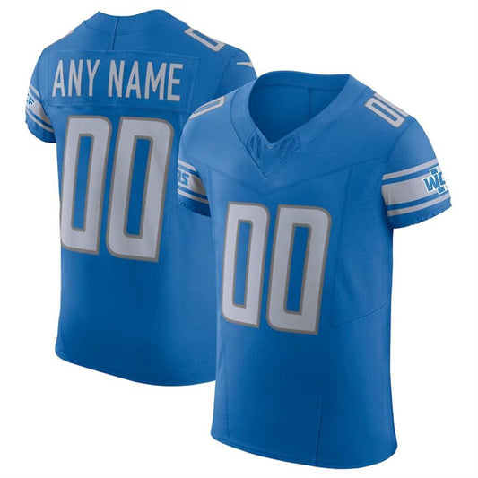 Custom D.Lions Blue Scarlet Vapor F.U.S.E. Elite  Jersey Stitched American Football Jerseys