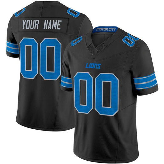 Custom D.Lions Active Player Black 2024 F.U.S.E. 2nd Alternate Vapor Limited Football Stitched Jersey