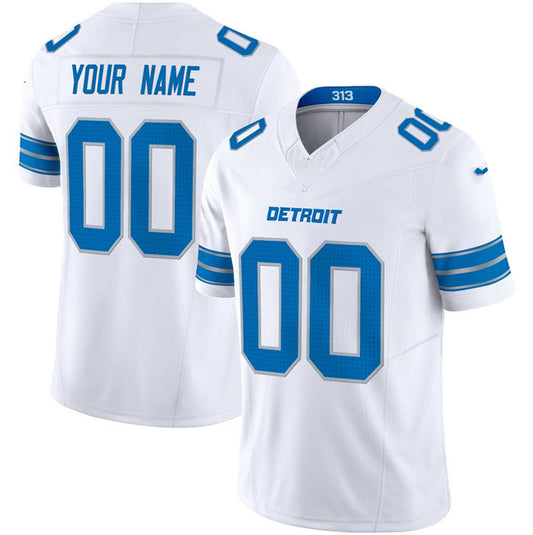 Custom D.Lions Active Player White 2024 F.U.S.E. Vapor Limited Football Stitched Jersey