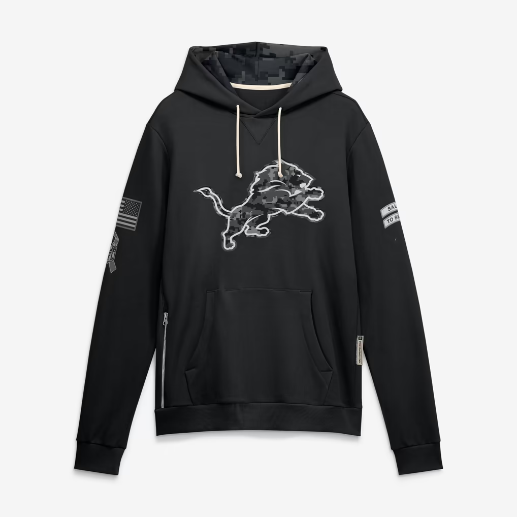 D.Lions 2026 Salute To Service Club Pullover Hoodie Cheap sale Birthday and Christmas gifts Stitched American Football Jersey