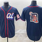 Detroit Tigers American League Team Big Logo Navy 2025 All-Star Edition Limited Stitched Baseball Jersey