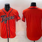 Detroit Tigers Blank Orange With Patch Cool Base Stitched Baseball Jersey