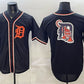 Detroit Tigers Team Big Logo 2026 Fashion Replica Black Out Stitched Jersey