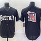 Detroit Tigers Team Big Logo Black 'Motor Gothic Edition' Vapor Premier Limited Stitched Baseball Jersey