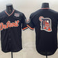 Detroit Tigers Team Big Logo Navy 2026 Alternate USA 250' Patch Vapor Premier Limited Stitched Baseball Jersey