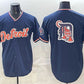 Detroit Tigers Team Big Logo Navy 2026 Alternate Vapor Premier Limited Stitched Baseball Jersey