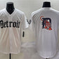Detroit Tigers Team Big Logo White 'Motor Gothic Edition' Vapor Premier Limited Stitched Baseball Jersey