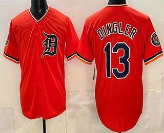 Detroit Tigers #13 Dillon Dingler Orange Limited Stitched Baseball Jersey