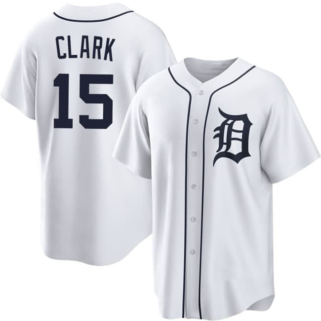 Detroit Tigers #15 Max Clark White 2026 Cool Base Stitched Baseball Jersey