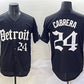Detroit Tigers #24 Miguel Cabrera Black 'Motor Gothic Edition' Vapor Premier Limited Stitched Baseball Jersey