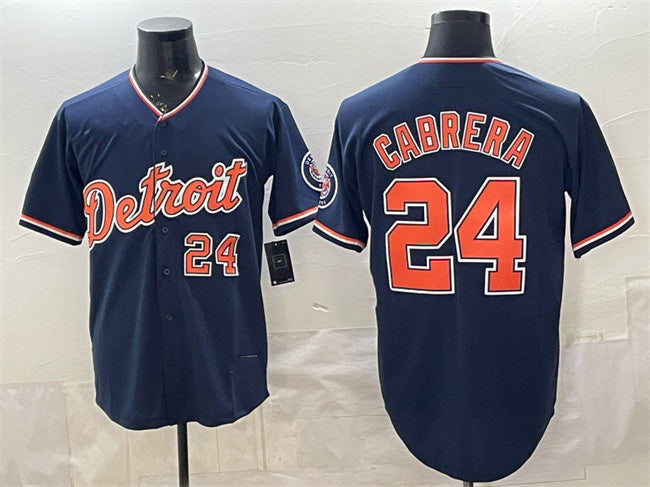 Detroit Tigers #24 Miguel Cabrera Navy 2026 Alternate Vapor Premier Limited Stitched Baseball Jersey