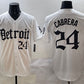 Detroit Tigers #24 Miguel Cabrera White 'Motor Gothic Edition' Vapor Premier Limited Stitched Baseball Jersey