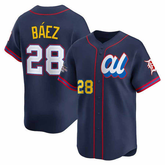 Detroit Tigers #28 Javier Báez American League 2025 All-Star Edition Limited Player Jersey - Navy Baseball Jersey