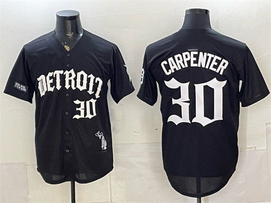 Detroit Tigers #30 Kerry Carpenter 2026 Black 'Motor Gothic Edition' Vapor Premier Limited Stitched Jersey