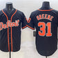 Detroit Tigers #31 Riley Greene Black With Patch Cool Base Stitched Baseball Jersey