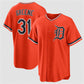 Detroit Tigers #31 Riley Greene Orange Alternate Stitched Baseball Jersey