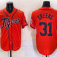 Detroit Tigers #31 Riley Greene Orange With Patch Cool Base Stitched Baseball Jersey