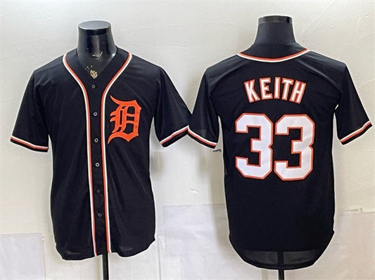 Detroit Tigers #33 Colt Keith 2026 Fashion Replica Black Out Stitched Jersey